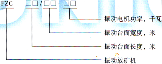 FZC型振動(dòng)放礦機(jī)型號(hào)圖