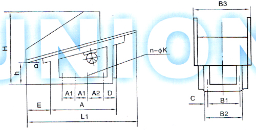 FZC型振動(dòng)放礦機(jī)安裝尺寸圖